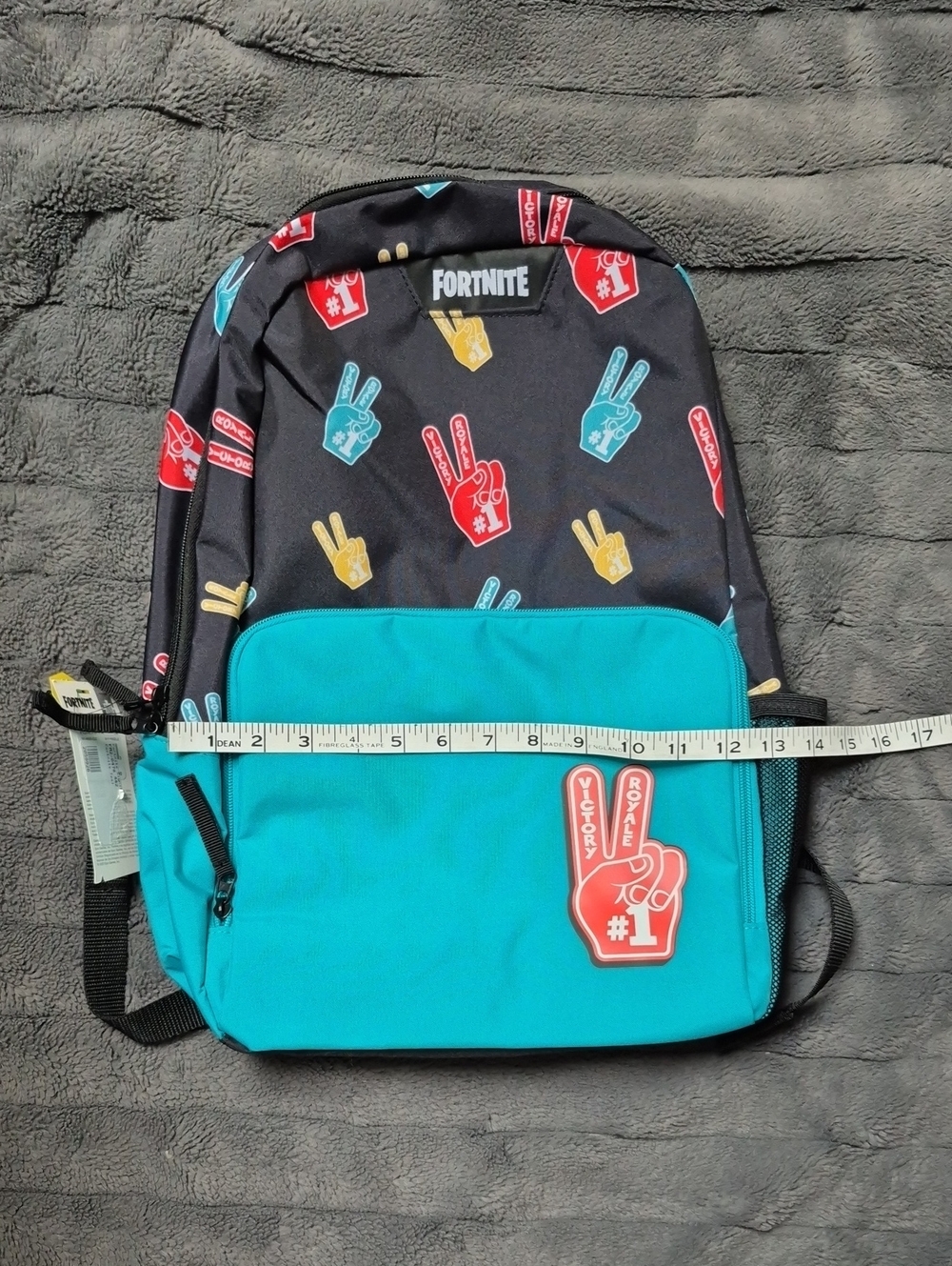 Fortnite Signify Teal Backpack W Waterbottle Pocket & Laptop Sleeve, New W Tags - Picture 13 of 15